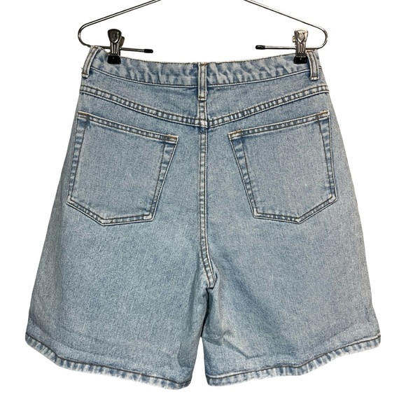 Vintage NY Line Denim High Waisted Mom Jorts Long Shorts 100% Cotton size 29 - Picture 2 of 5